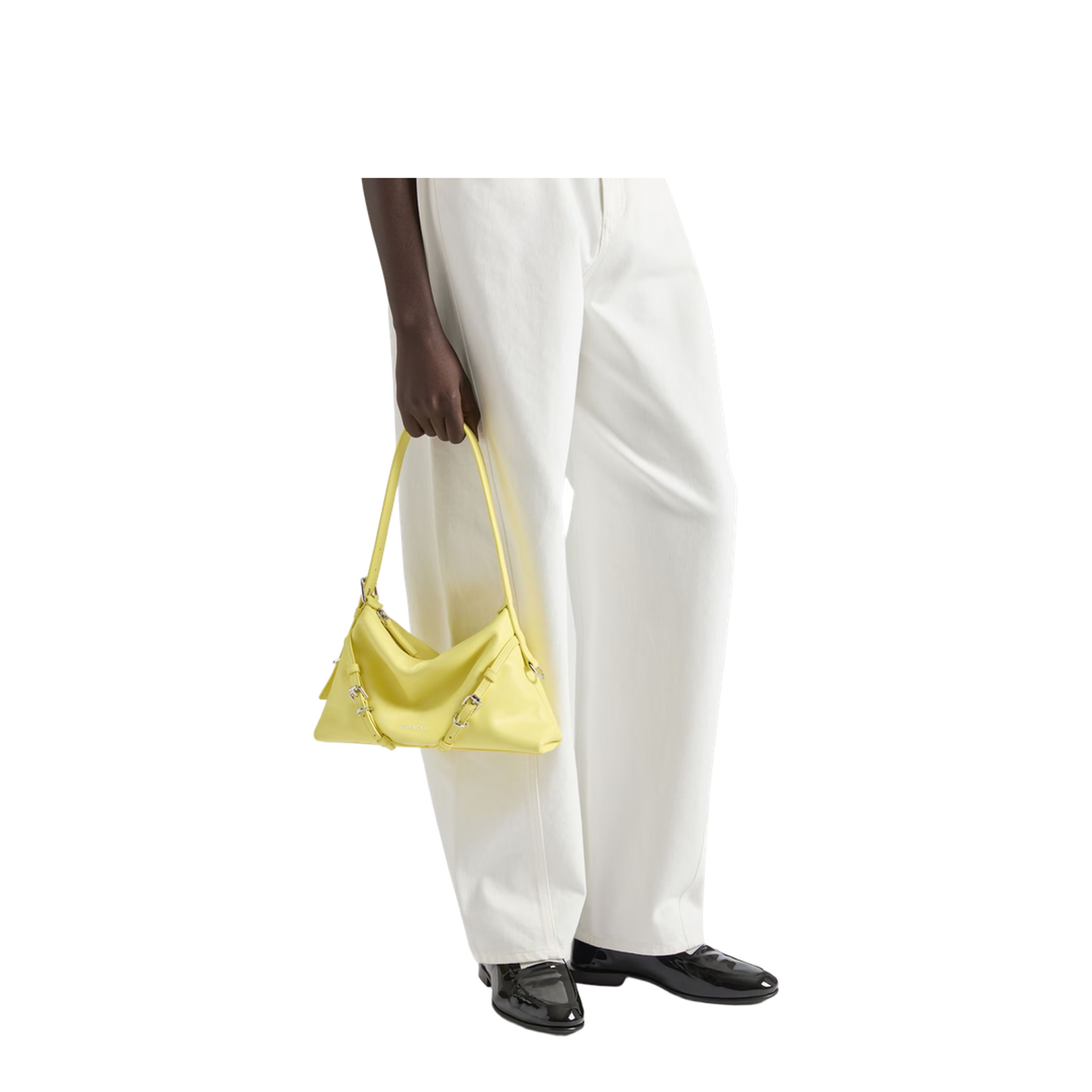 Mini Voyou Handbag Leather Yellow - Image 4