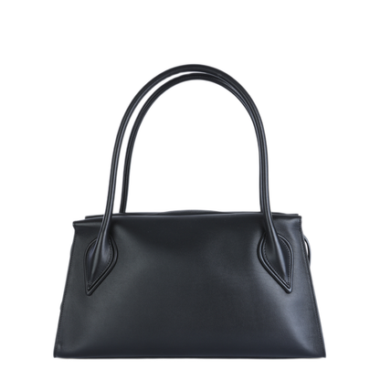 Venus Medium Calf Leather Shoulder Bag - Black - Image 5