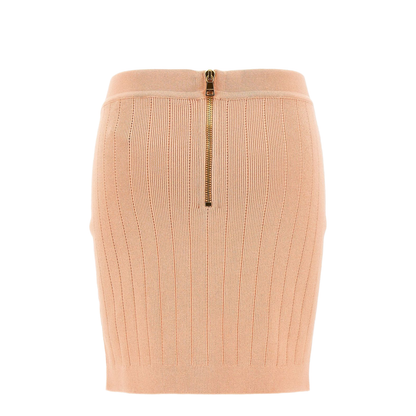 Knit Mini Skirt In Powder - Image 2