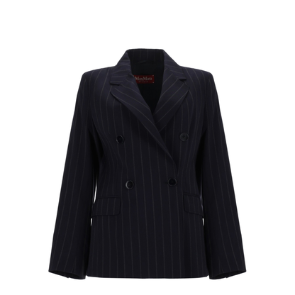 Pinstripe Double-Breasted Blazer - Image 1