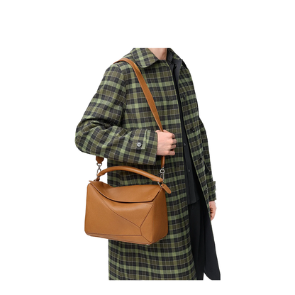 Large Puzzle Bag in Supple Grained Calfskin Brown - Image 4