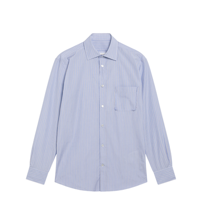 Striped Shirt in Light Blue Cotton - Image 1