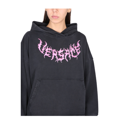 Hooded Sweatshirt With Logo In Black - Image 4