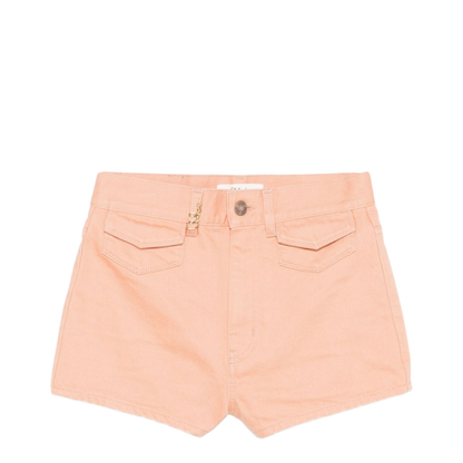 Peach Orange Button Fly Fastening Denim Pants - Image 1