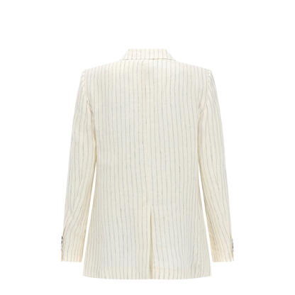 Linen Pinstripe Blazer - Image 2