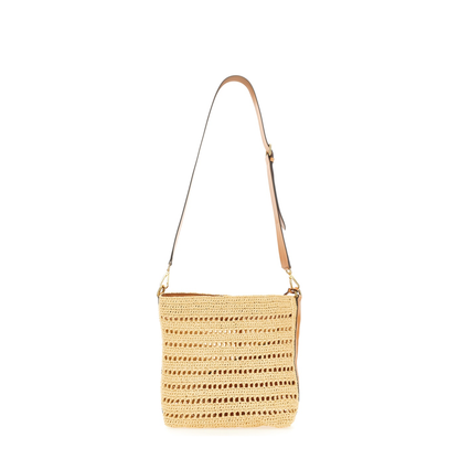 Perforated Raffia Shoulder Bag - Image 2