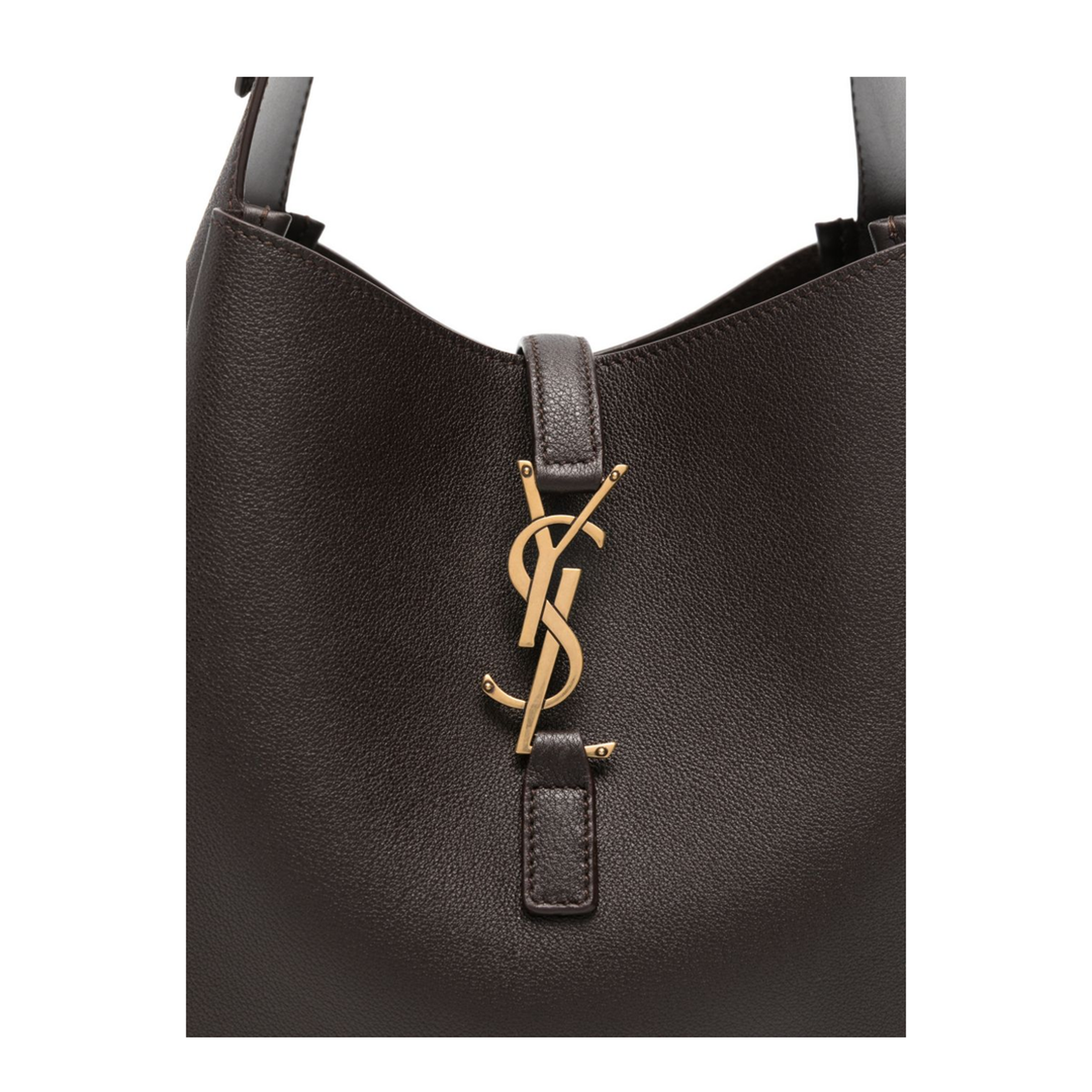 Le 5 À 7 Supple Small Grained Leather Shoulder Bag - Arabica - Image 4