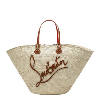 Raffia and Calf Leather Tote Bag Cabata Large - Image 1