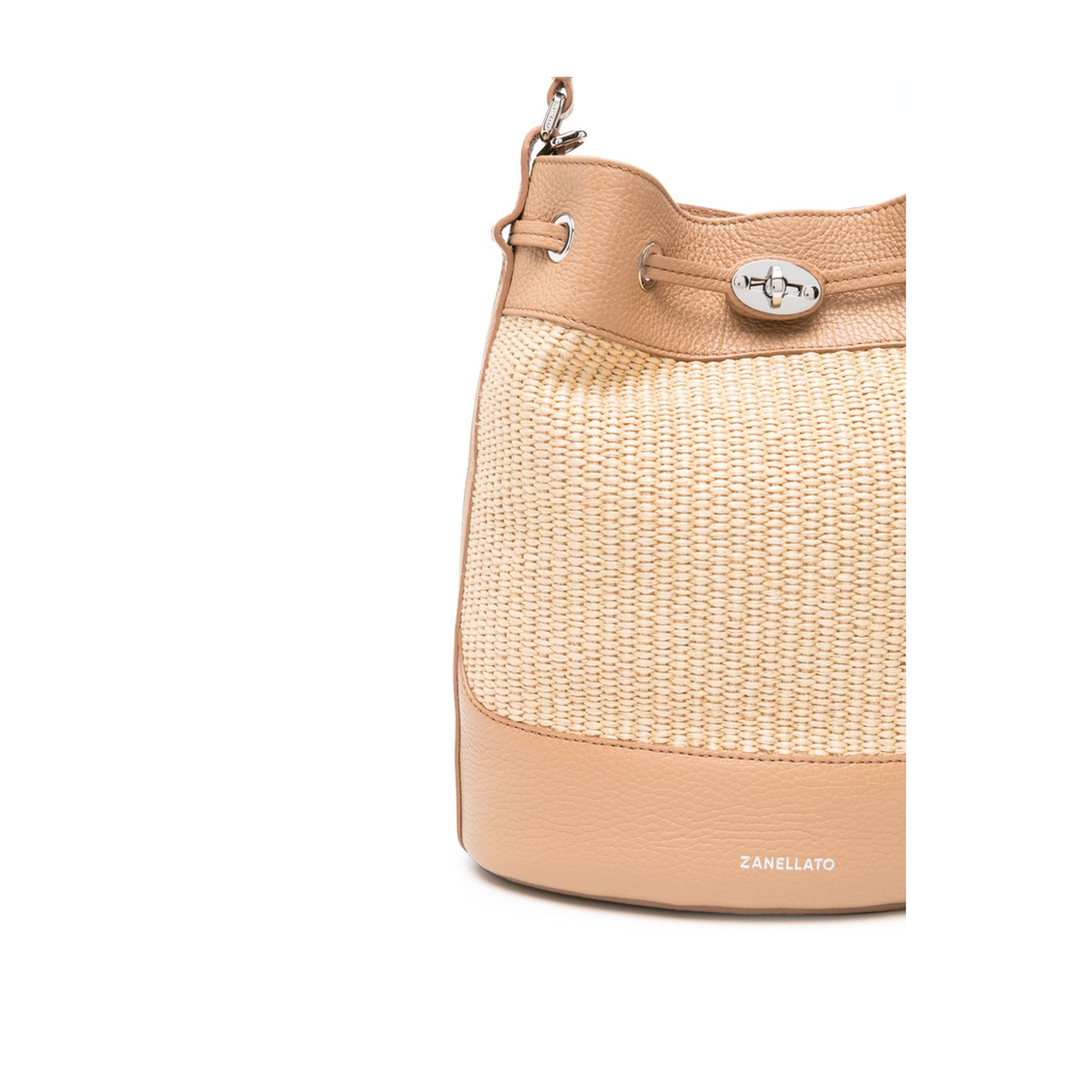 Mondà Vimini Small Straw Bucket Bag - Beige - Image 3