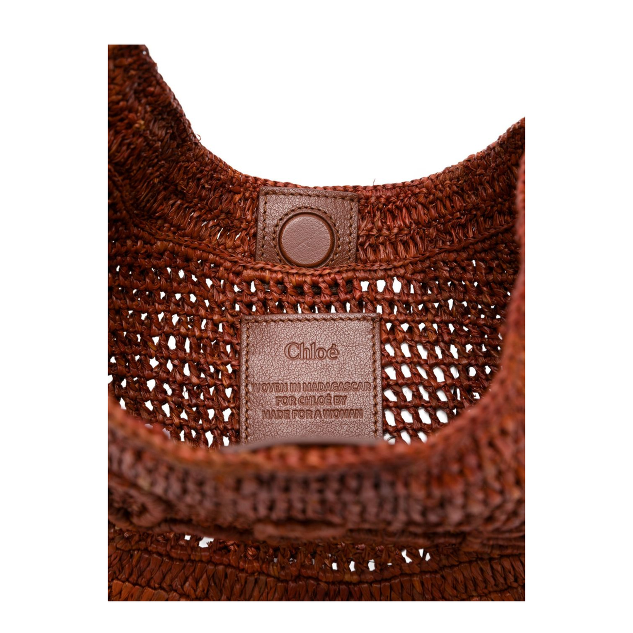 Summer Banana Raffia Hobo Bag - Brown - Image 2