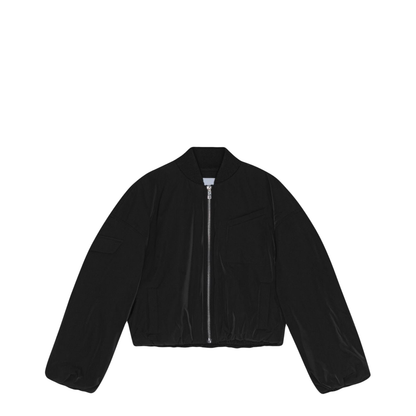 Light Twill Oversized Short Bomber Jacket - Image 1