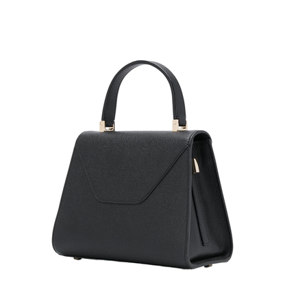 Iside Mini Millepunte Calf Leather Top Handle Bag - Black - Image 3