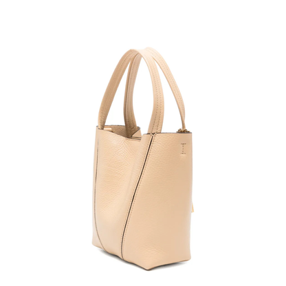 Spin Small Calf Leather Tote - Petal Beige - Image 3