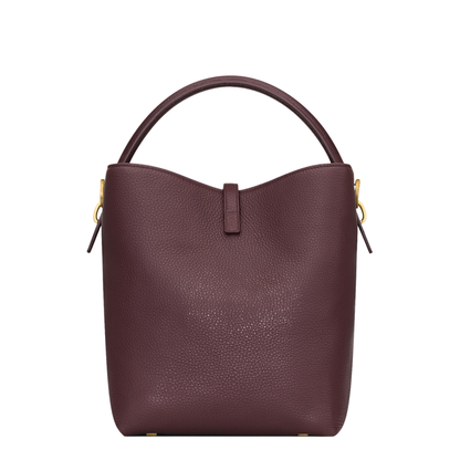 LE 37 Calf Leather Bucket Bag - Bordeaux - Image 2