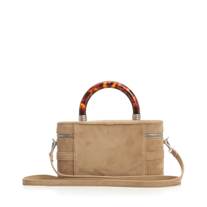 Belle Vivier Vanity Small Goat Skin Tote - Beige - Image 4