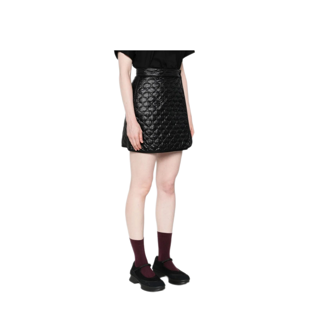 Square-Quilted Padded Mini Skirt - Image 2