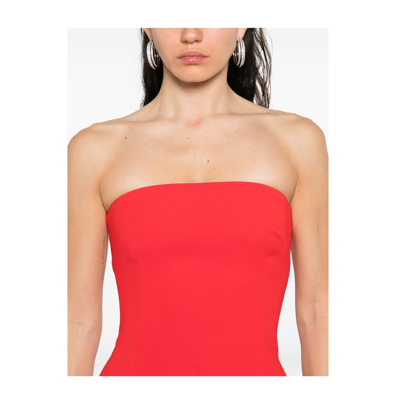 Red One Shoulder Dress - Image 5