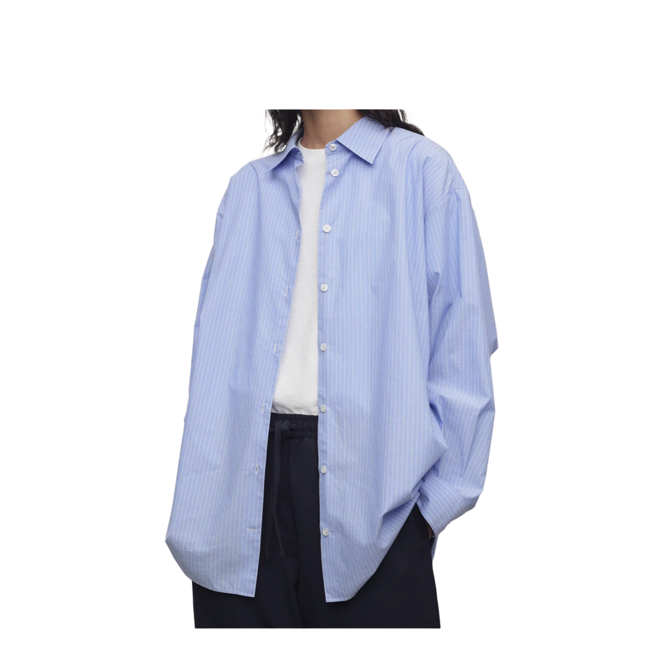 Luka Shirt Blue in Cotton - Image 2