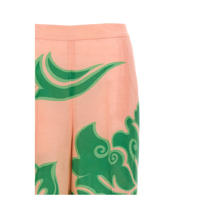 Wide Printed Trousers Blend - Image 3