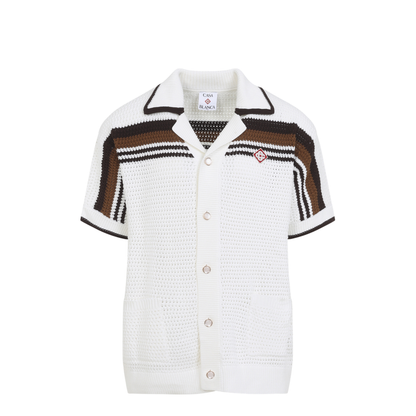 Short-Sleeve Crochet Shirt - Image 3