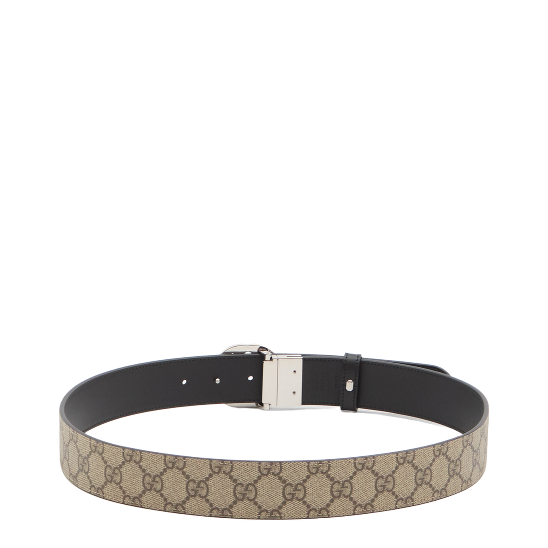 GG Supreme Black Leather Reversible Belt - Image 2
