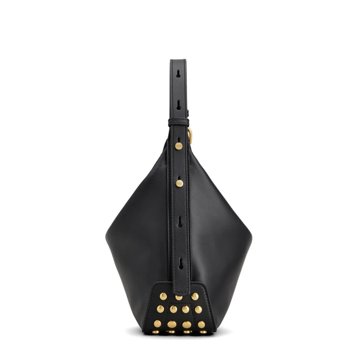 Metal Dots Calfskin Leather Mini Bag - Black - Image 3