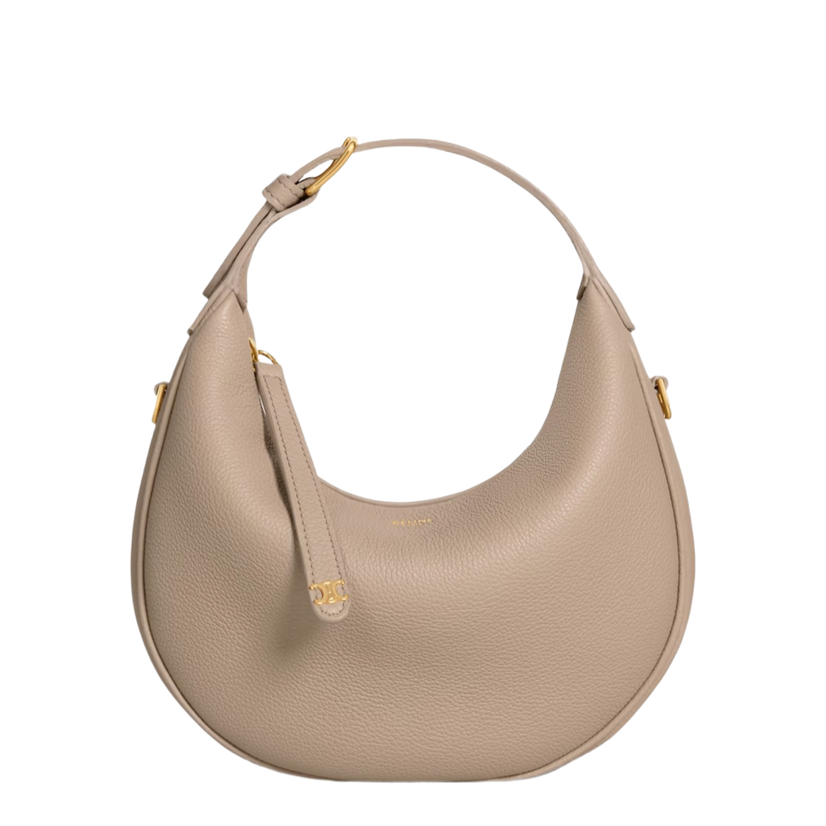 Lulu Grain Leather Bag Beige - Image 1