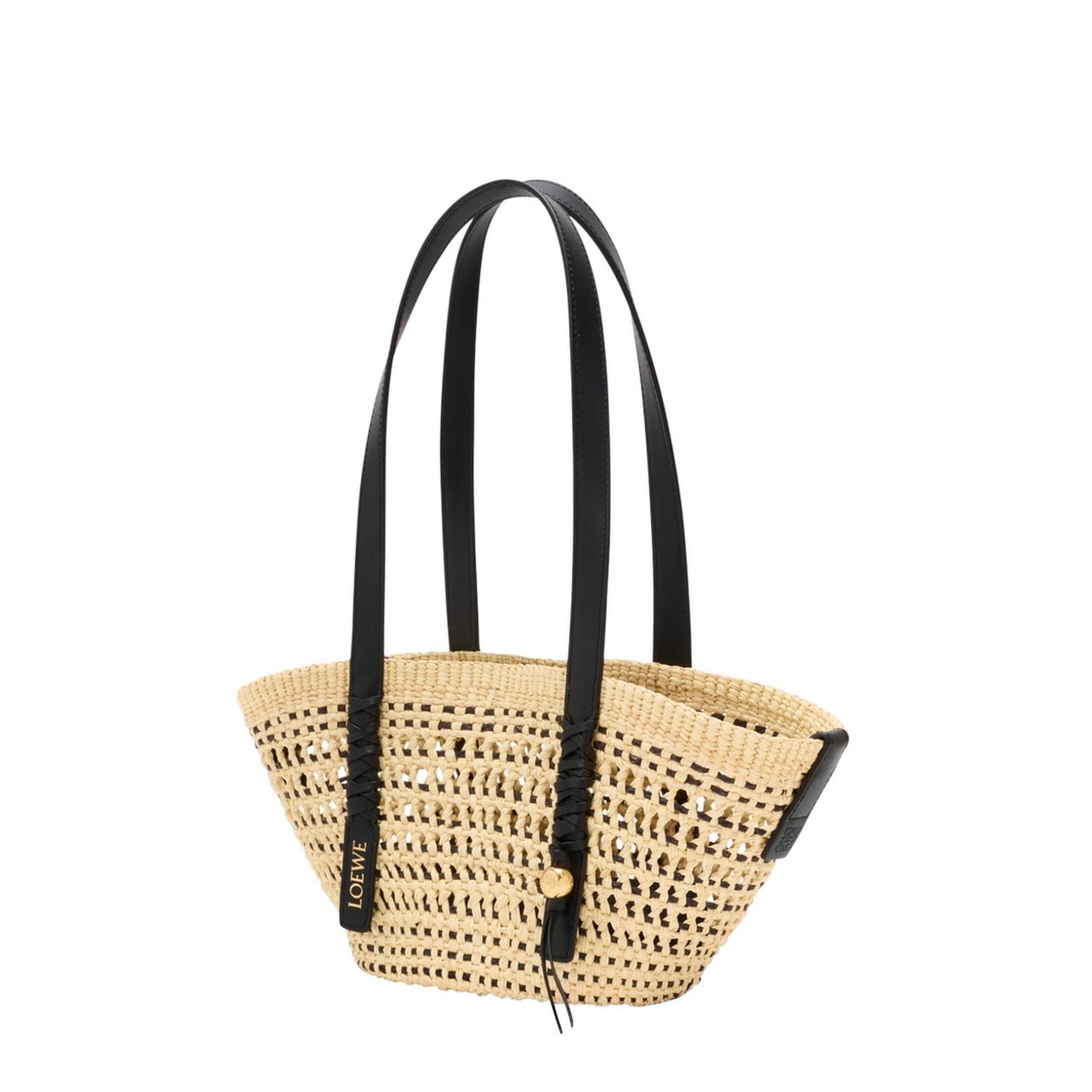Paula’s Ibiza Small Braid Basket - Natural/Black - Image 2