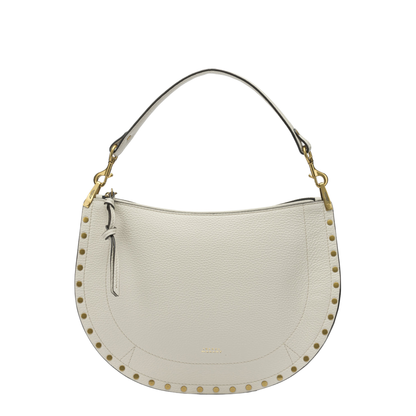 Oskan Soft Zip Medium Calfskin Shoulder Bag - Cream - Image 1