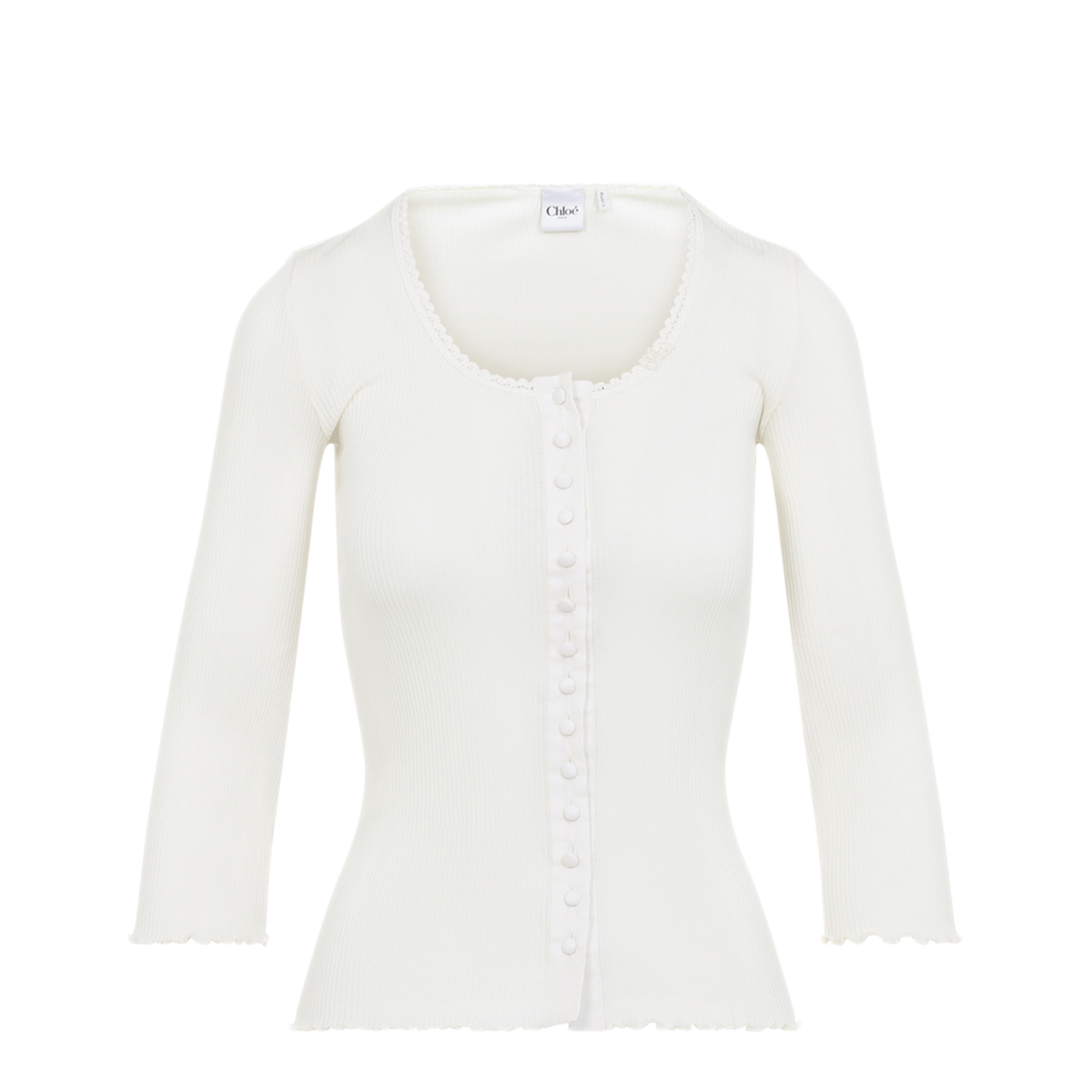 Fitted Cotton Silk Jersey Top - Image 2