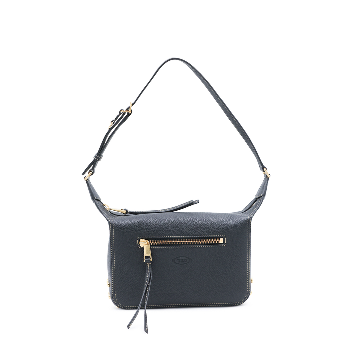Mini Calf Leather Shoulder Bag - Black - Image 1