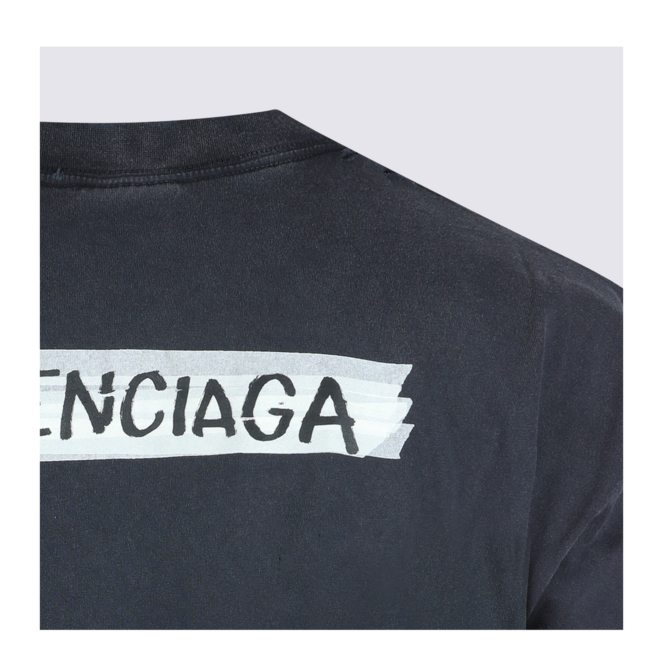 Masking Tape T-shirt Medium Fit in Faded Black - Image 7
