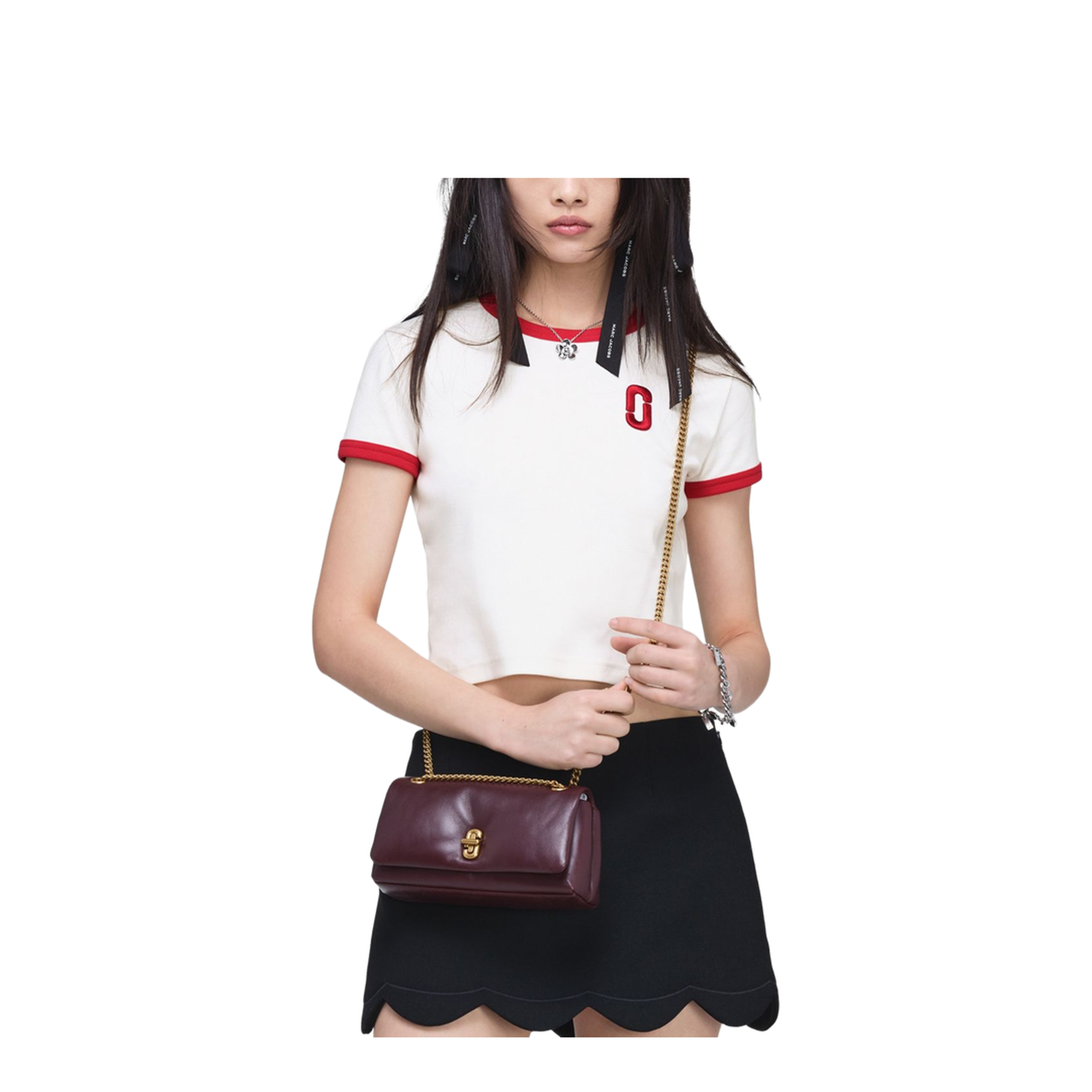 The Scene Lamb Leather Mini Bag - Dark Port - Image 4