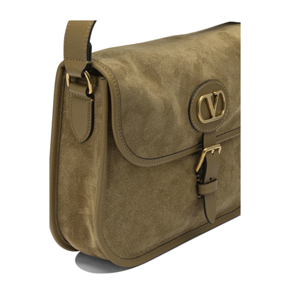 Antibes Medium Suede Shoulder Bag - Havana Beige - Image 5