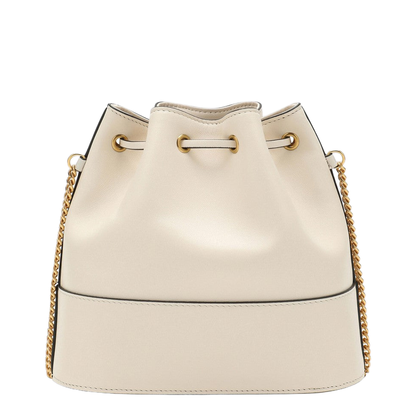 Mini Drawstring Vlogo Signature Nappa Antique Brass Logo - Image 2