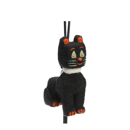 White Felt Cat Charm By Louis Wain - Image 3