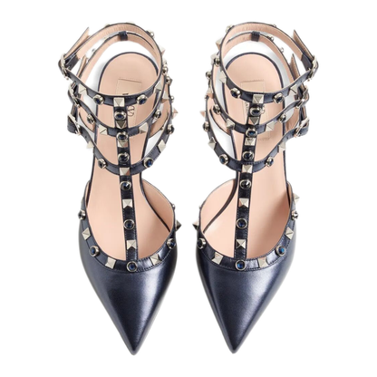 Rockstud 65 Pumps in Laminated Nappa Leather with Cabochon - Image 7