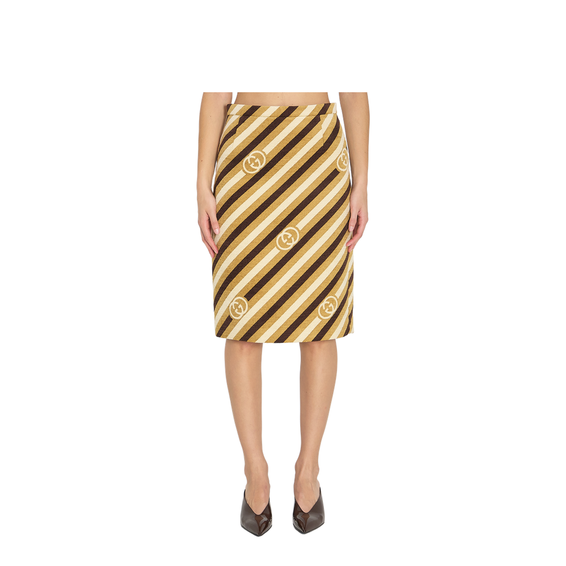 Diagonal GG Longuette Skirt - Image 1