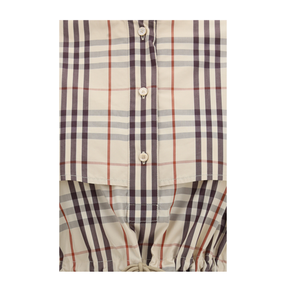 Beige Check Dress - Image 3