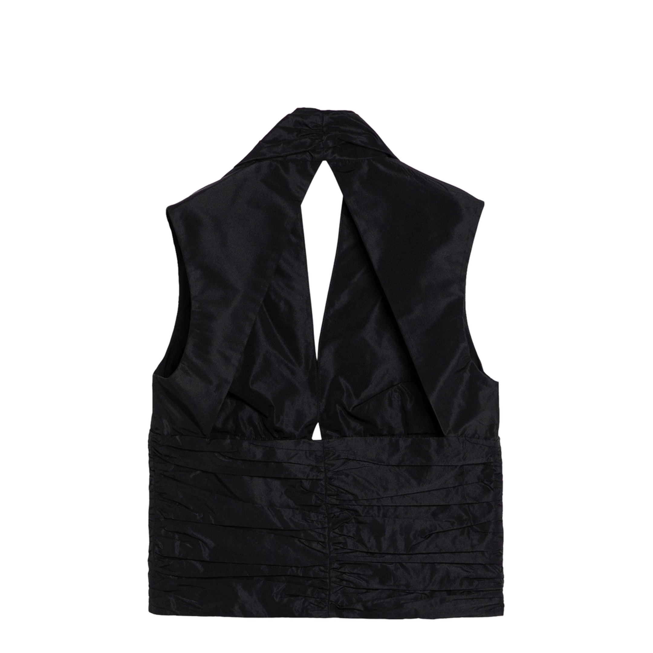 Black Zipped Waistcoat - Image 2