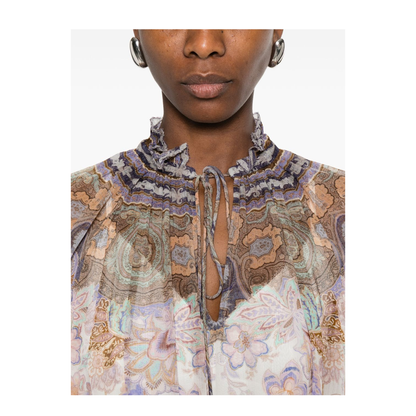 Luna Billow Puffed-Sleeve Blouse - Image 3