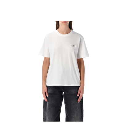 White Cotton Crew Neck Short Sleeves - Image 1