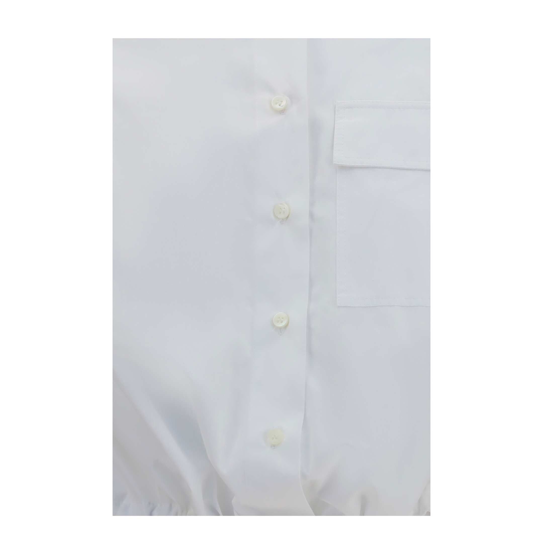 Cotton Shirt with Drawstring Waist - Image 3