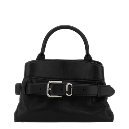 Small Satchel Handbag Leather Black - Image 1
