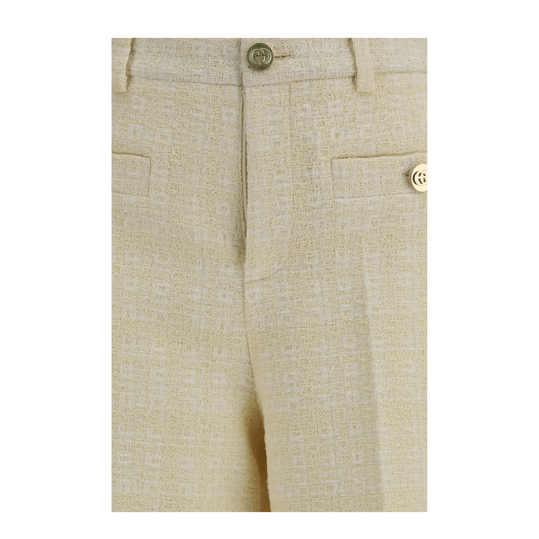 Cotton Tweed Check Pants - Image 3