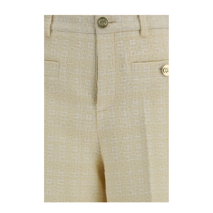 Cotton Tweed Check Pants - Image 3