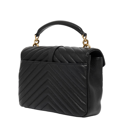 College Medium Quilted Leather Shoulder Bag - Nero - Image 3