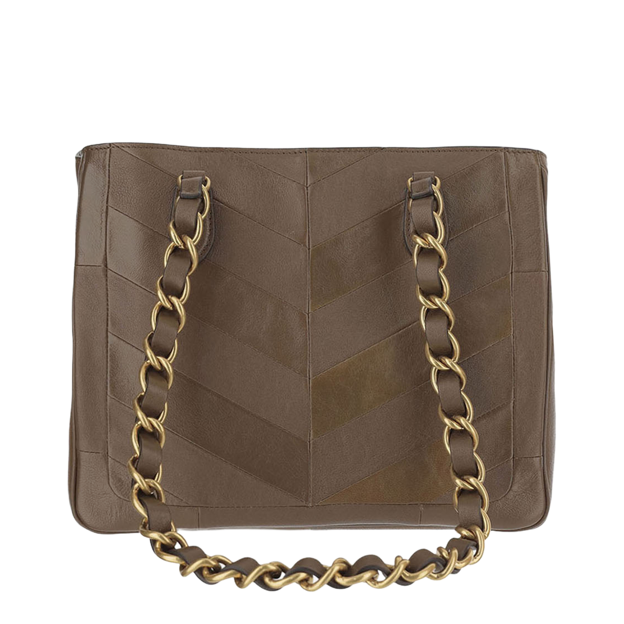 Laseine Small Nappa Leather Shopping Bag - Patchwork Multicolor - Image 3