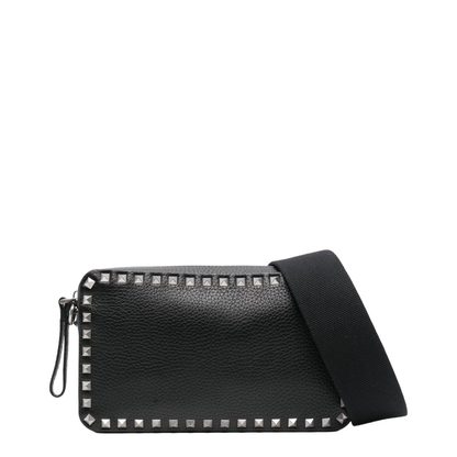 Rockstud Leather Messenger Bag - Image 1