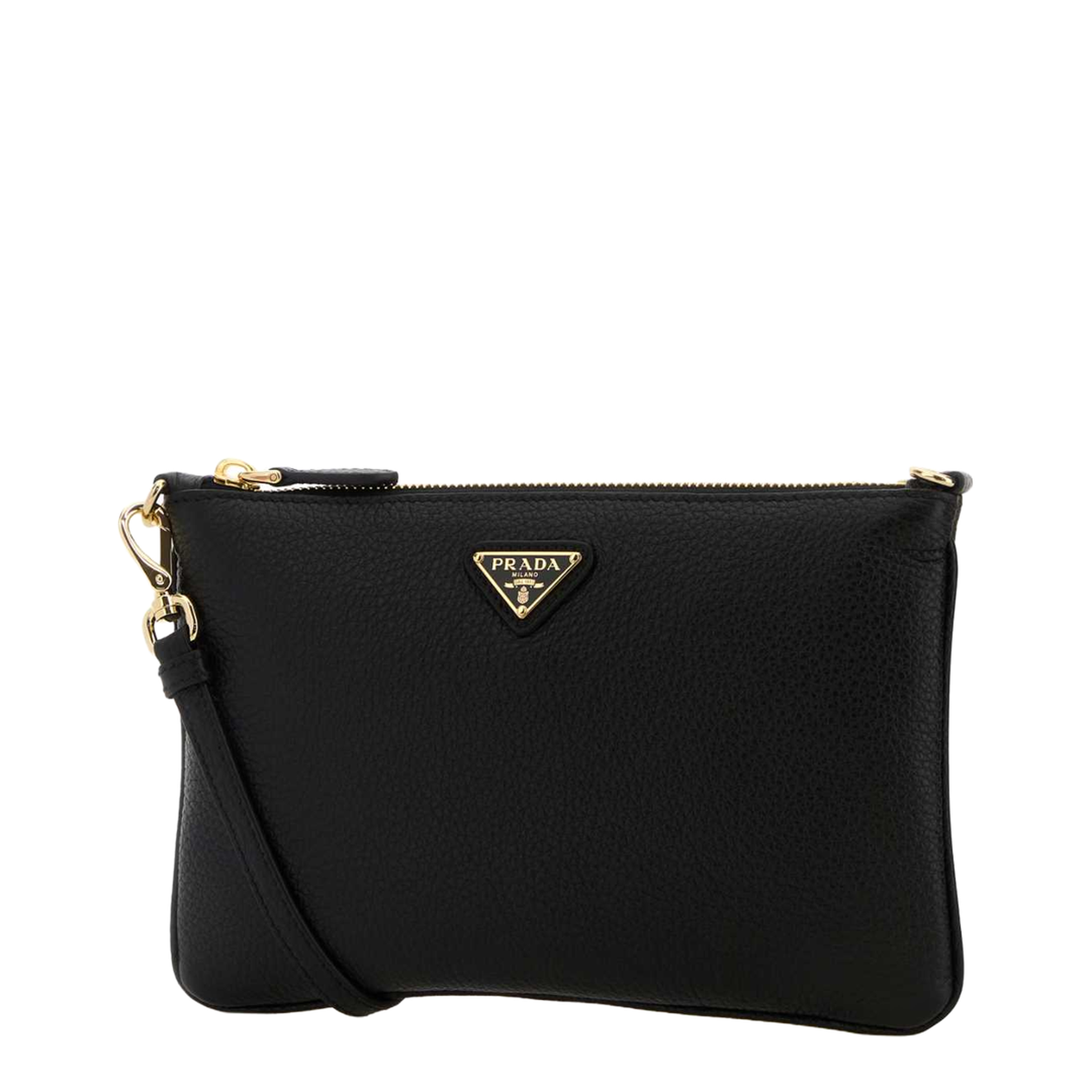 Black Leather Crossbody Bag - Image 2